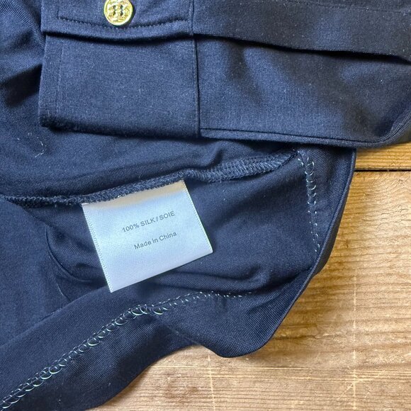Tory Burch | Size S | 100% Silk Button Down in Black - Picture 7 of 8